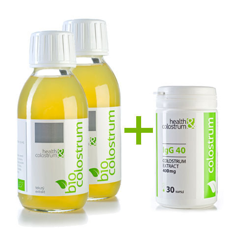 Bio colostrum akční sada 2 x 125 ml + colostrum kapsle IgG 40 - 30 ks